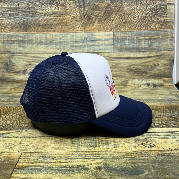 Dave Matthews Band Mens Trucker Hat Blue Snapback Soup Cans DMB Jam Band Cap - Picture 3 of 7